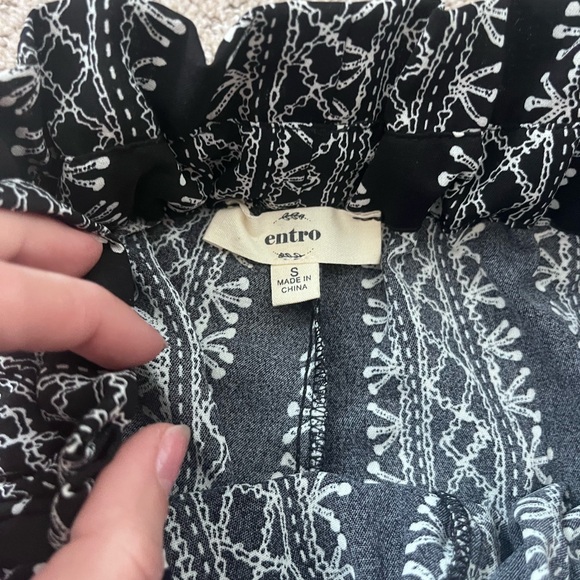 Entro bow tie waist flowy pants - Picture 2 of 4